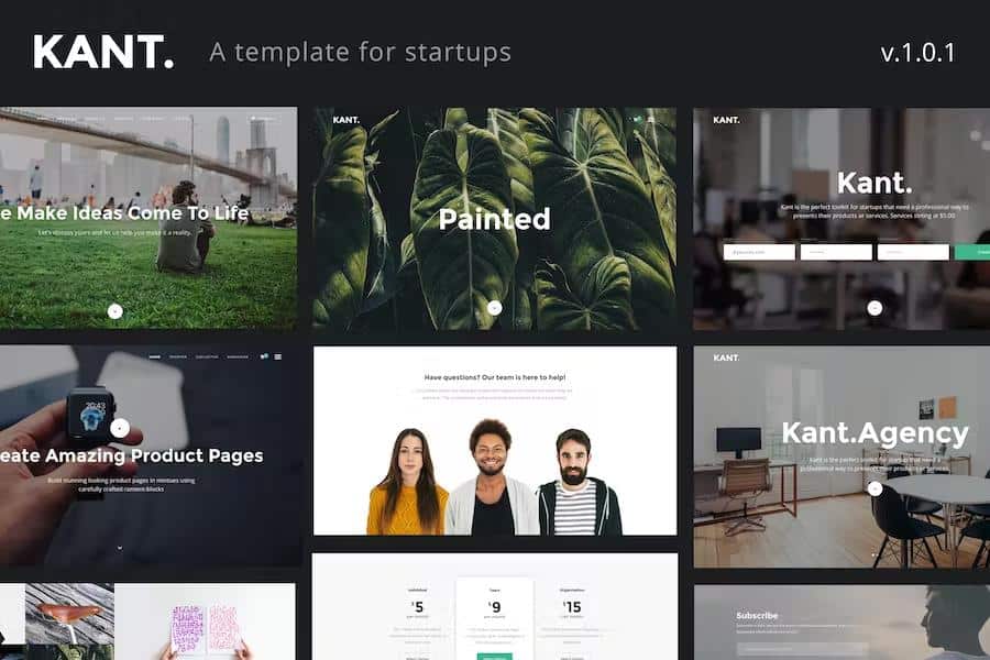 Kant - A Multipurpose Template For Startups And Freelancers