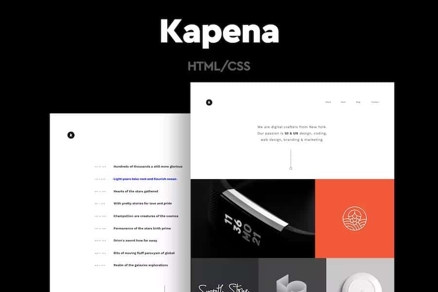 Kapena - Responsive Portfolio HTML Template product preview