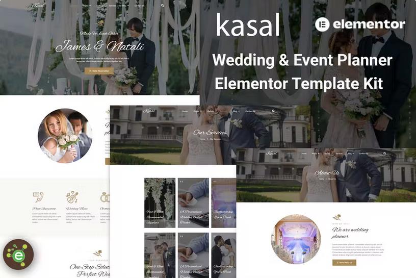 Product preview supplied for Kasal - Wedding & Event Planner Elementor Template Kit
