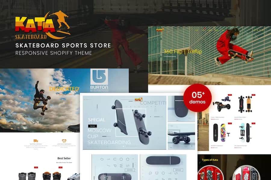 Kata - Skateboard Sports Store Shopify Theme
