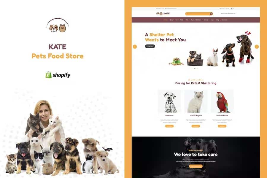 Kate - Pet Store and Pet Food Shopify Theme