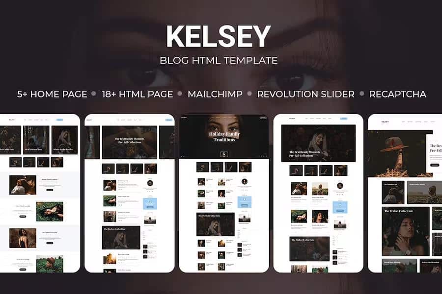Kelsey - Creative Personal Blog HTML Template