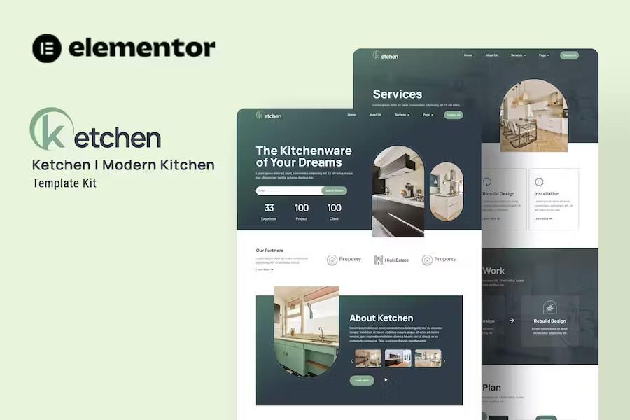 Preview image for Ketchen - Modern Kitchen Elementor Template Kit