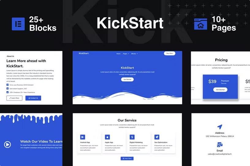 KickStart - Creative Digital Business Elementor Template Kit