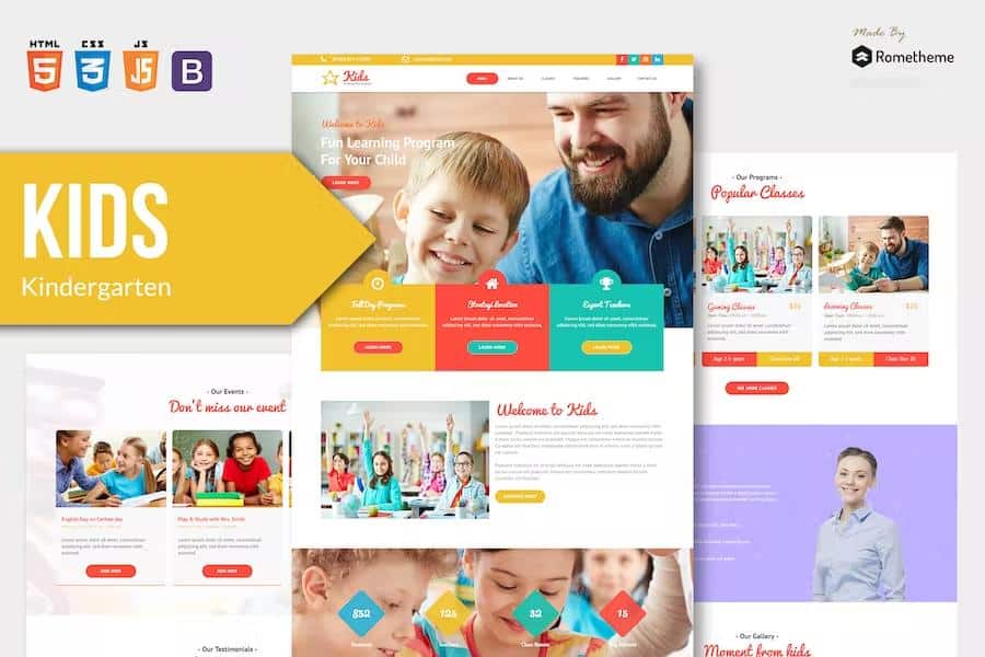 KIDS - Kindergarten and Child Care HTML Template