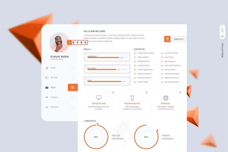 Kijat - CV & Resume WordPress Theme