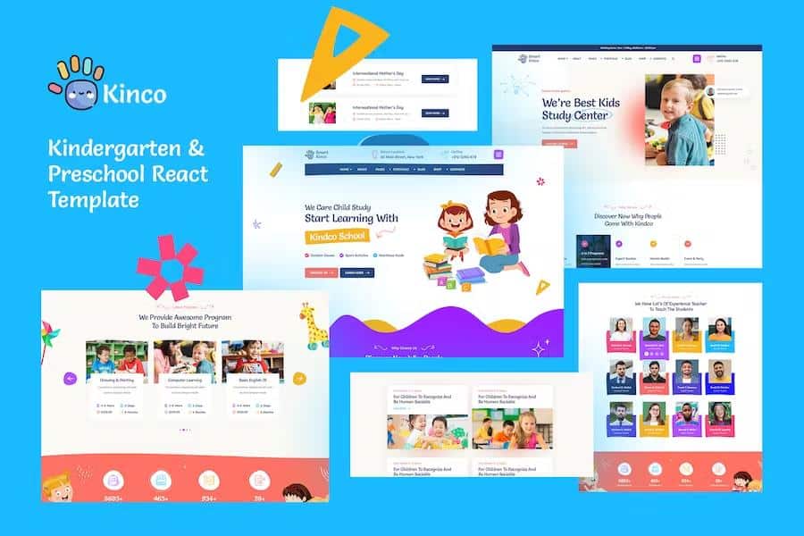 Kinco - Day Care & Kindergarten React, NextJs Template product preview