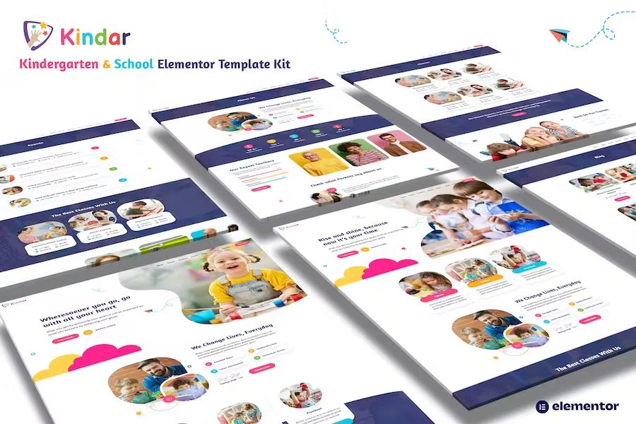 Kindar – Kindergarten & School Elementor Template Kit listing image