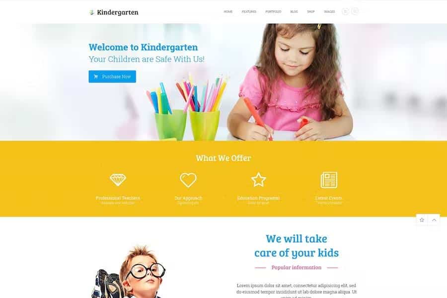 Kindergarten HTML Template