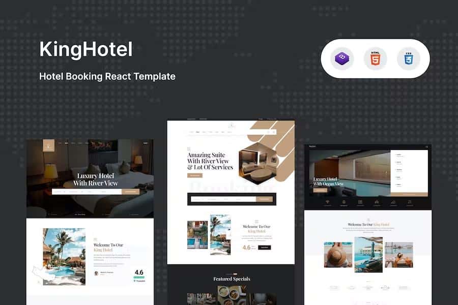 Product preview supplied for KingHo - Hotel Booking React Next Template