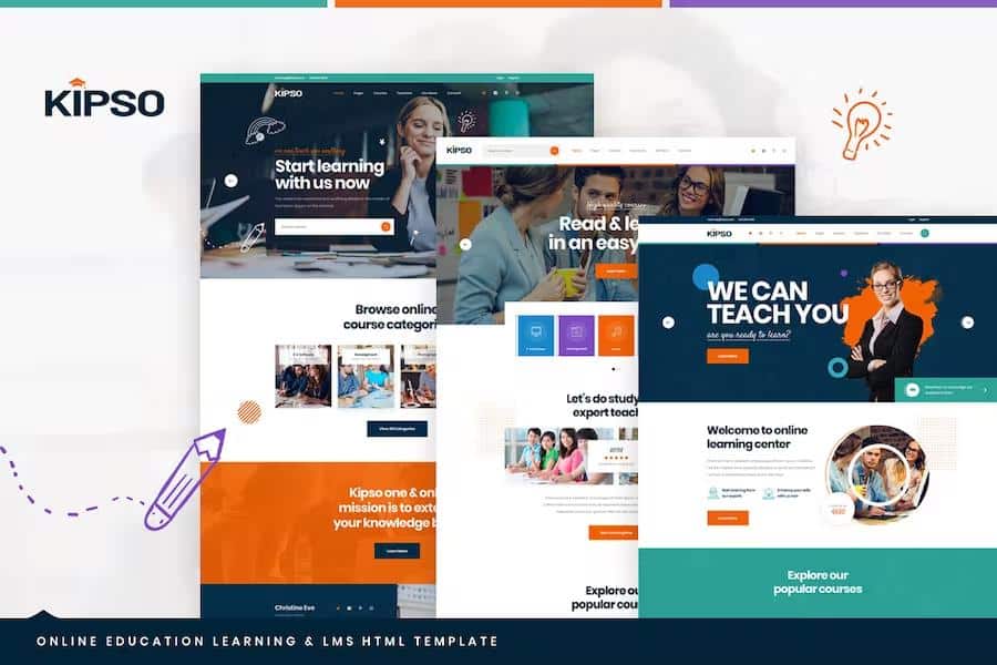Kipso - Online Education Learning & LMS HTML Template