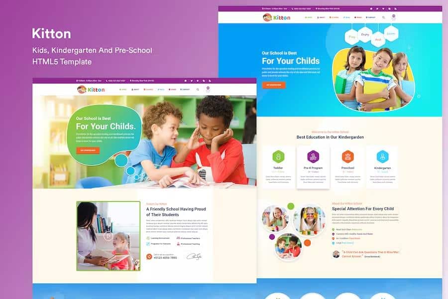 Kitton - Kids Kindergarten And Pre-School HTML Template