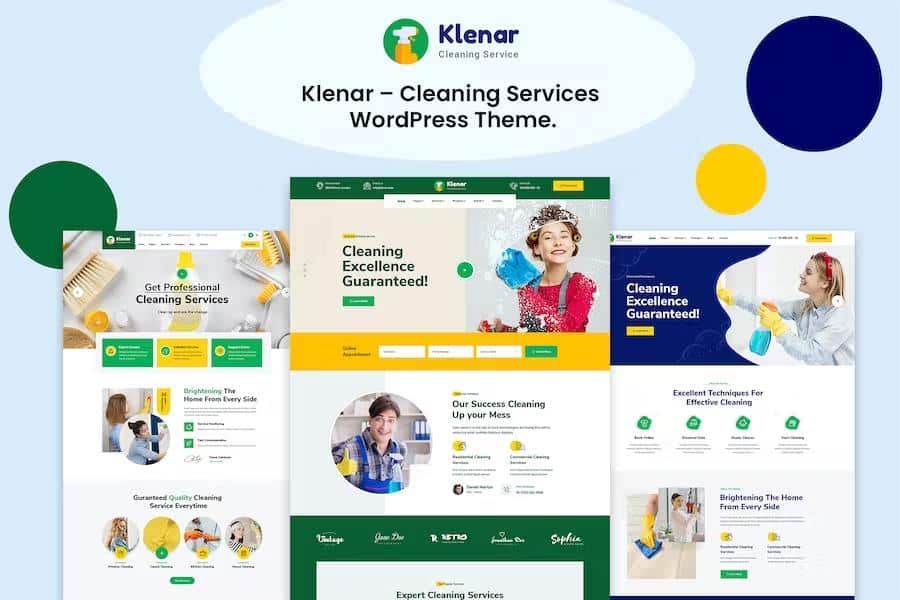 Klenar - Cleaning Services WordPress Theme + RTL