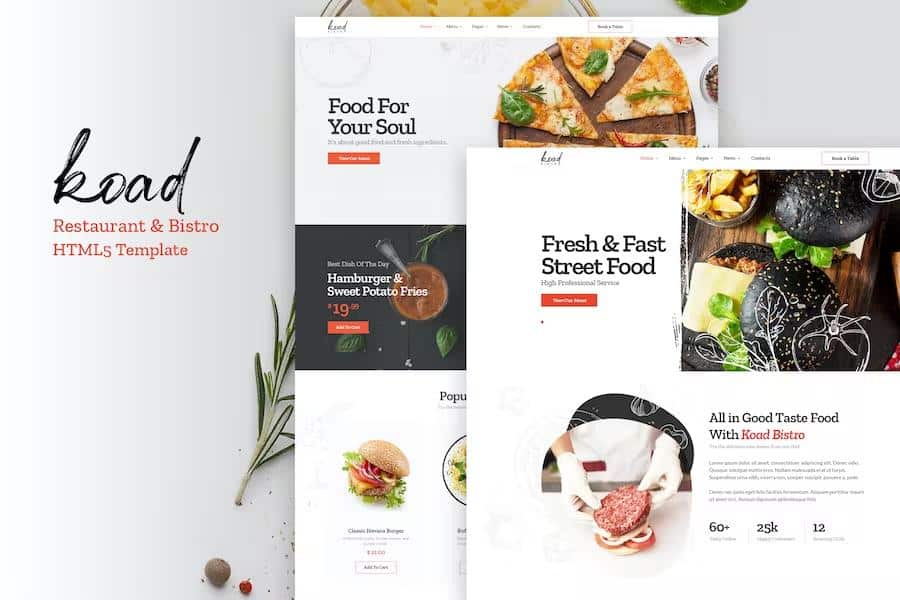Koad - Restaurant & Bistro HTML Template