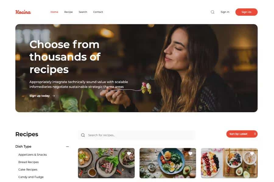 Kocina - Cooking Recipes HTML5 Responsive Template