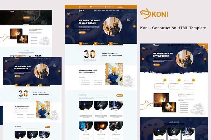 Preview image for Koni - Construction HTML Template