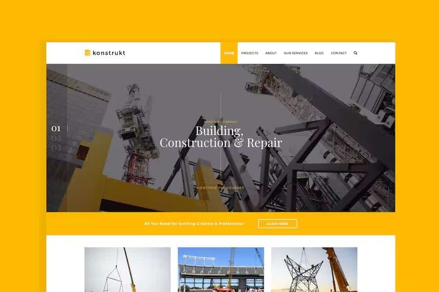 Konstrukt - Construction & Business Joomla Template