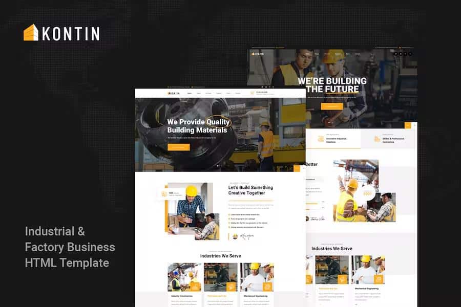 Kontin - Industrial & Factory Business HTML Template