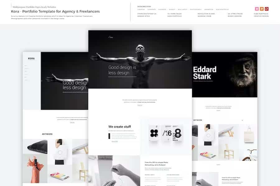 Kora - Portfolio Template for Agency & Freelancers