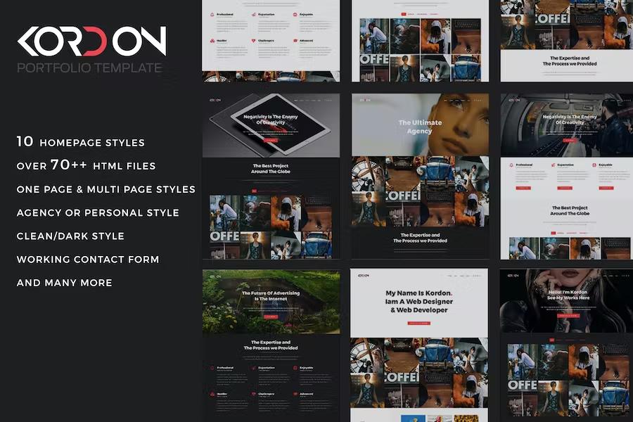 Kordon - Responsive One & Multi Page Portfolio Template