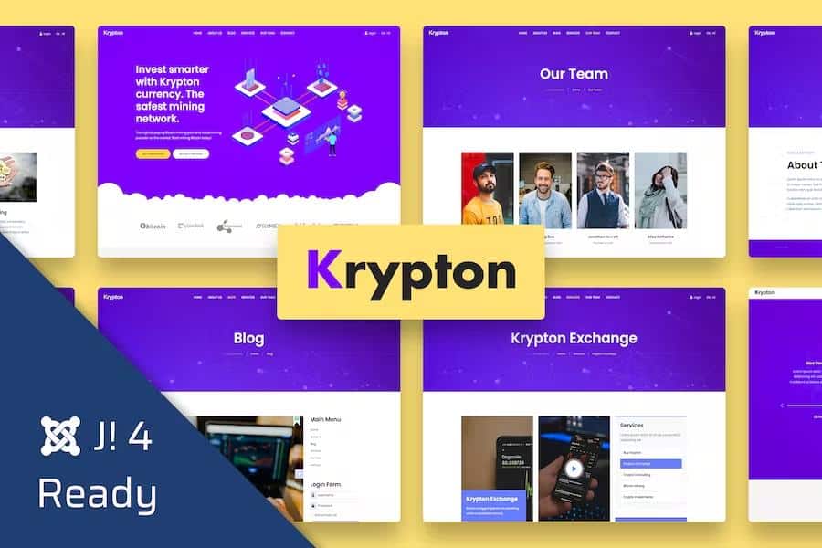 Krypton - Bitcoin Crypto Currency Joomla 4 Template