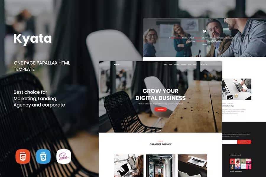 Kyata - One Page Parallax HTML5 Template