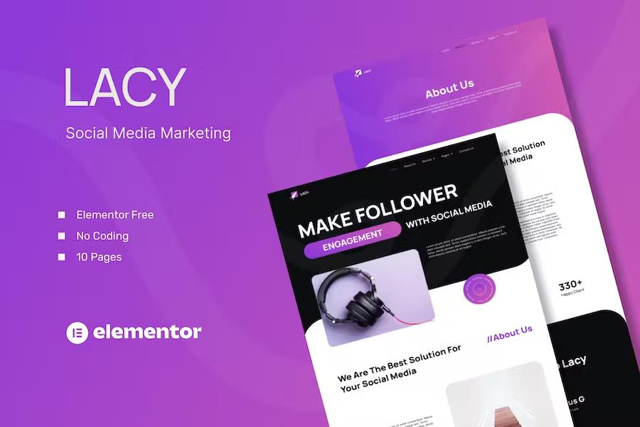 Product preview supplied for Lacy - Social Media Marketing Template Kits