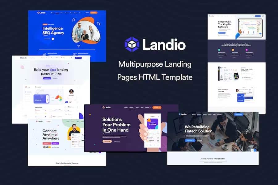 Landio - Multipurpose Landing Page HTML Template listing image
