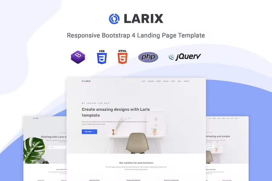 Larix - Minimal One Page HTML5 Template