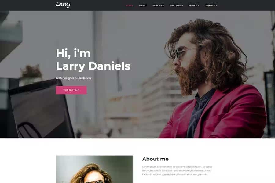 Larry. - Personal Onepage WordPress Theme