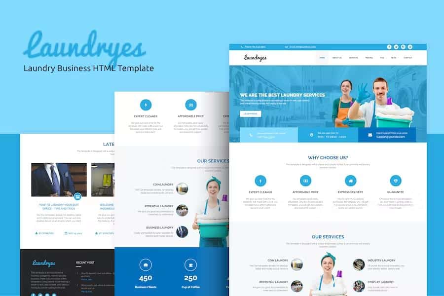 Laundryes - Laundry Business Html Template