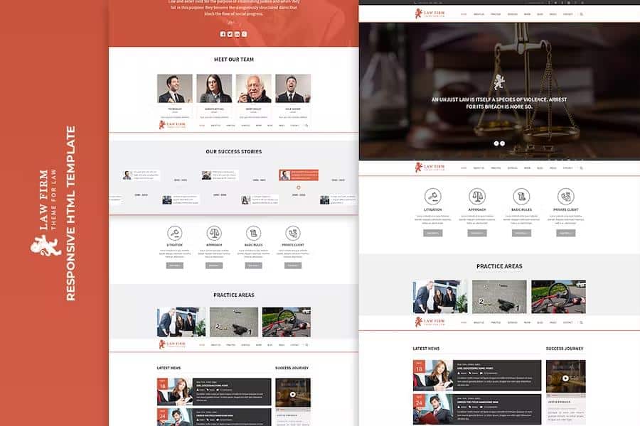 Law Firm - Responsive HTML Template product preview