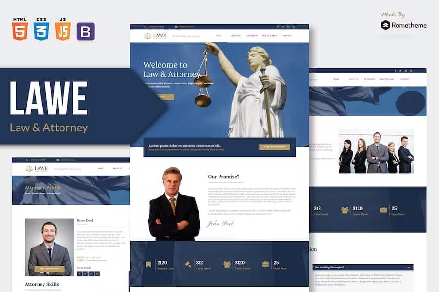 LAWE - Lawyer and Attorney HTML Template