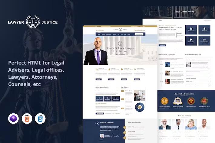 Lawyer & Justice - Attorney HTML Template