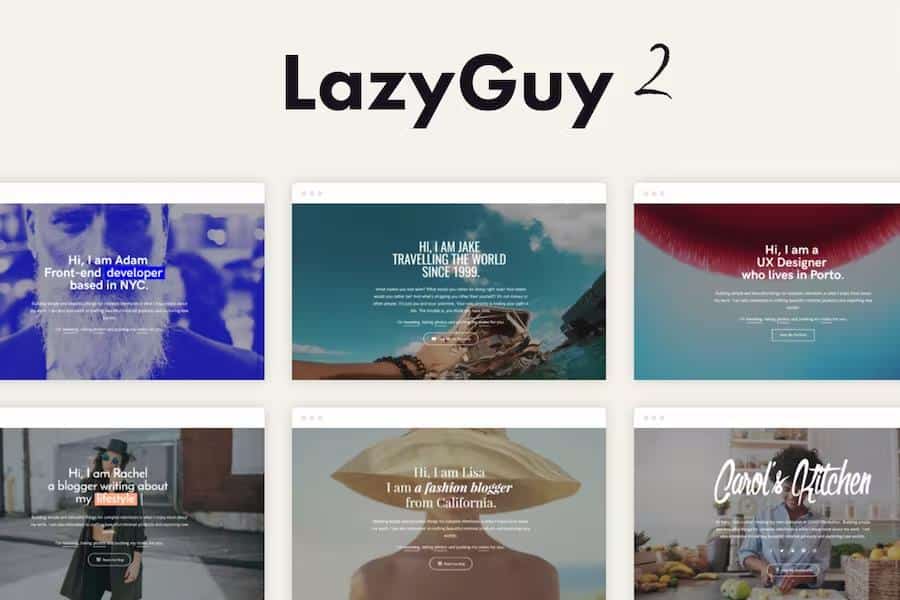 LazyGuy 2 - Personal Landing Page Template for Everyone