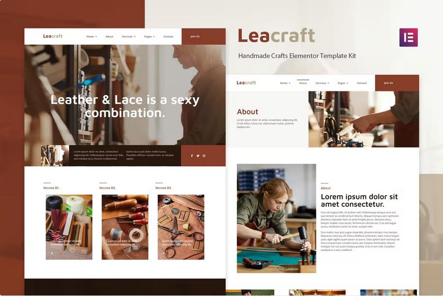 Leacraft - Handmade Crafts Elementor Template Kit