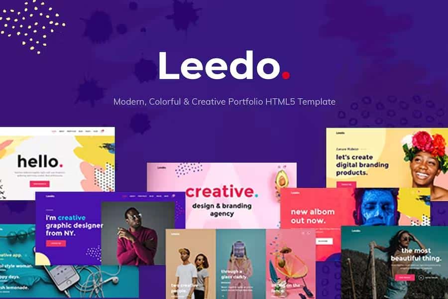 Leedo - Modern, Colorful & Creative Portfolio HTML5 Template