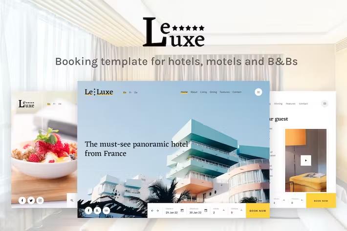 Product preview supplied for LeLuxe - Booking Hotel HTML Site Template
