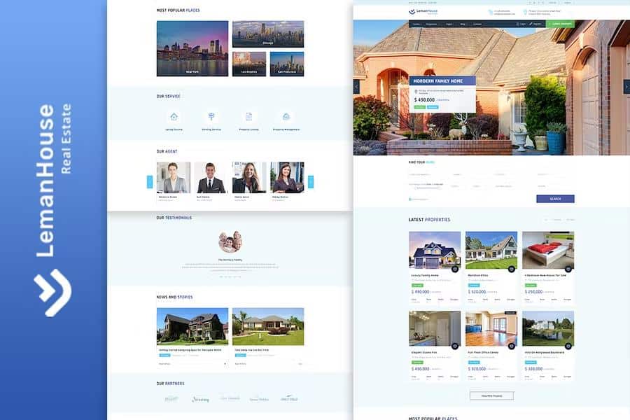 Lemanhouse - Real Estate HTML Template product preview
