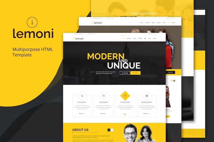 Preview image for Lemoni - Multipurpose HTML5 Template