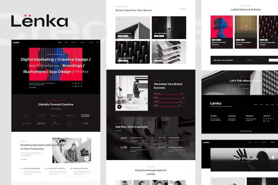 Preview image for Lenka - Creative Digital Agency Elementor Template Kit