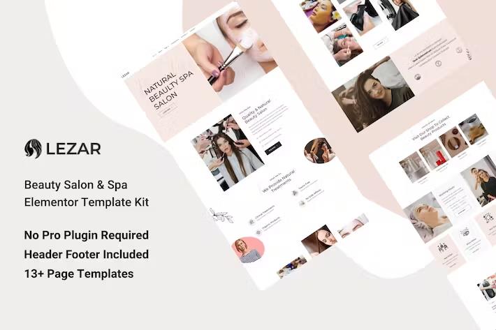 Preview image for Lezar Beauty Salon & Spa Elementor Template Kit