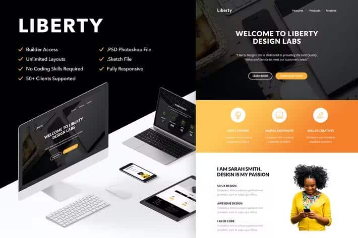 Liberty - Responsive Email + Themebuilder Access
