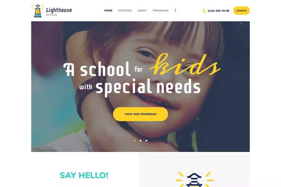 Lighthouse - School for Kids with Disabilities & Special Needs WordPress Theme