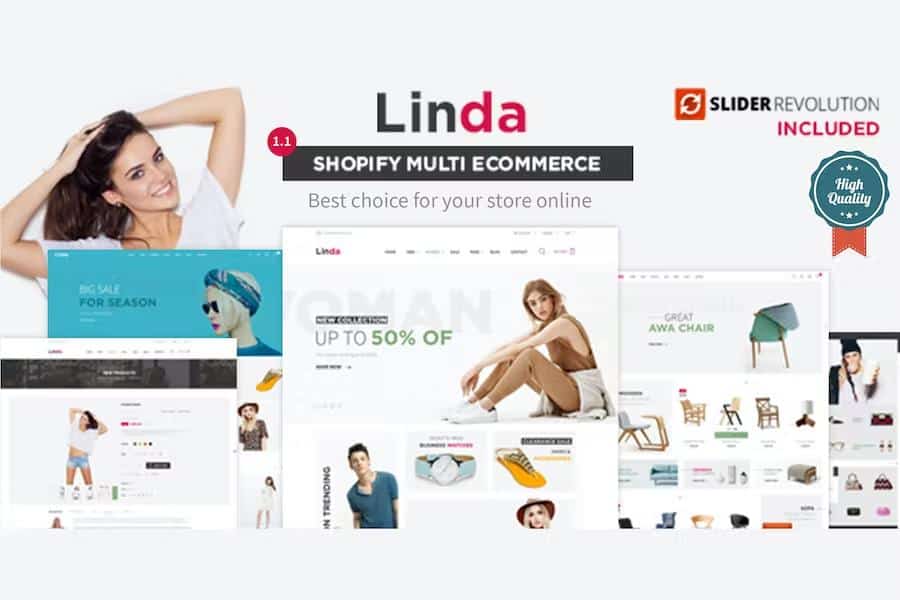 Linda - Mutilpurpose eCommerce Shopify Theme product preview