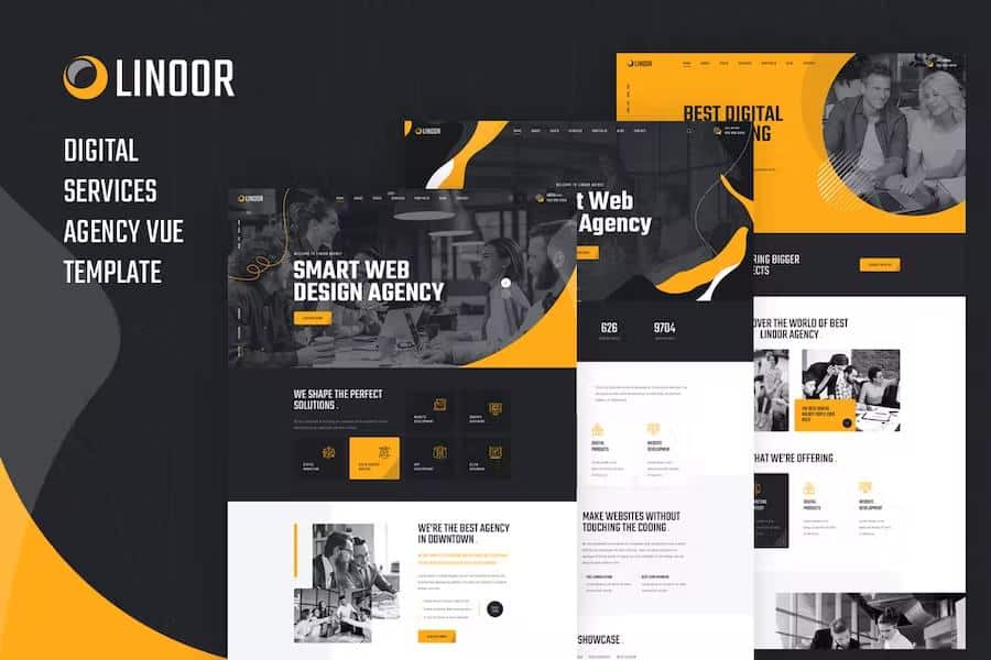 Linoor - Vue Nuxt Digital Agency Services Template