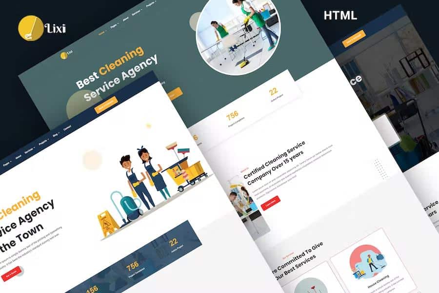 Lixi - Cleaning Services HTML Template