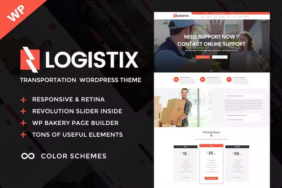 Logistix - Responsive Transportation WordPress Theme
