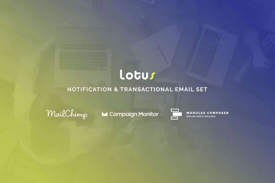 Lotus - Notification & Transactional Email Templates with Online Builder