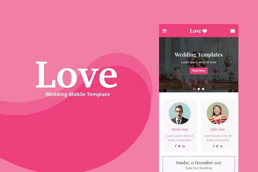 Love - Wedding Mobile Template